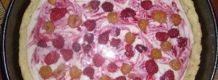 творожный тарт с малиной и заварным кремом. Шаг 3