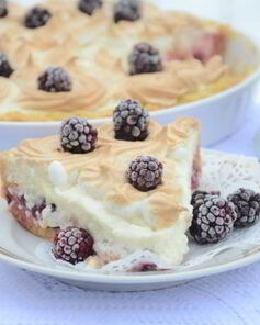 Творожный тарт с персиками