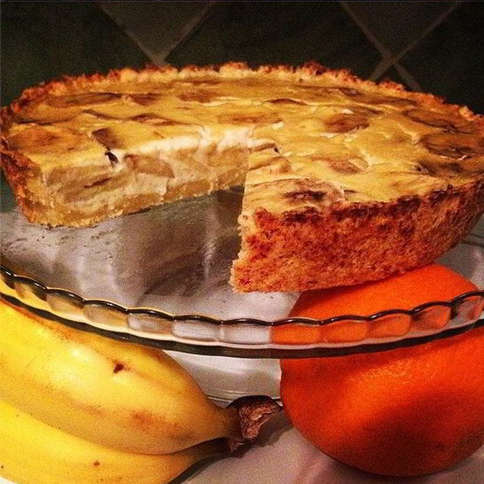 Рецепт заливного бананового тарта