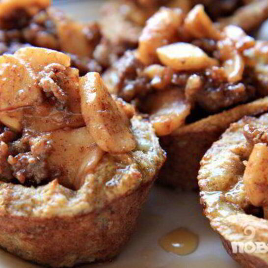 Рецепт французских тостов с яблоками и колбасой