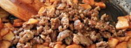 французские тосты с яблоками и колбасой. Шаг 3