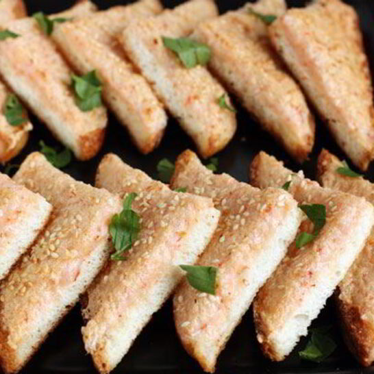 Рецепт креветочных тостов