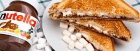 тост с нутеллой и маршмеллоу. Шаг 4