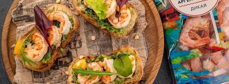 тосты с креветками и песто. Шаг 7