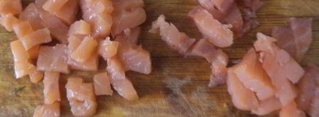 тосты с творожно-лососевой начинкой. Шаг 3