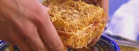 тосты в домашних сухарях с ветчиной и сыром. Шаг 4