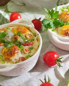 Питательная яичница с тунцом