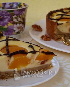 Торт Яичница с персиками и шоколадом