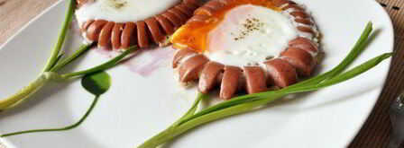 весенняя яичница с сосисками. Шаг 7