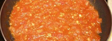 яичница с томатами uova al pomodoro. Шаг 3