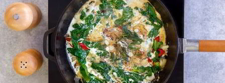 яичница со шпинатом. Шаг 10