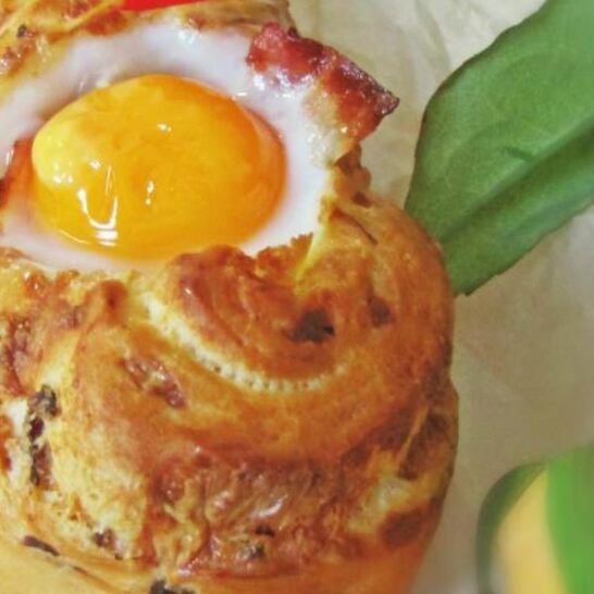 Рецепт яичницы в багете