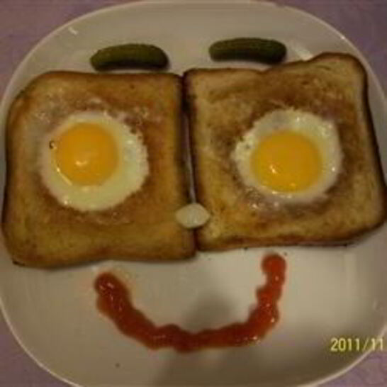 Рецепт яичницы в хлебе