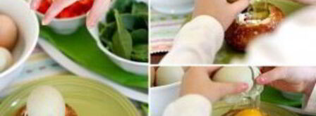 яичница в хлебном горшочке. Шаг 4