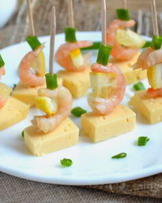 Закуски с креветками