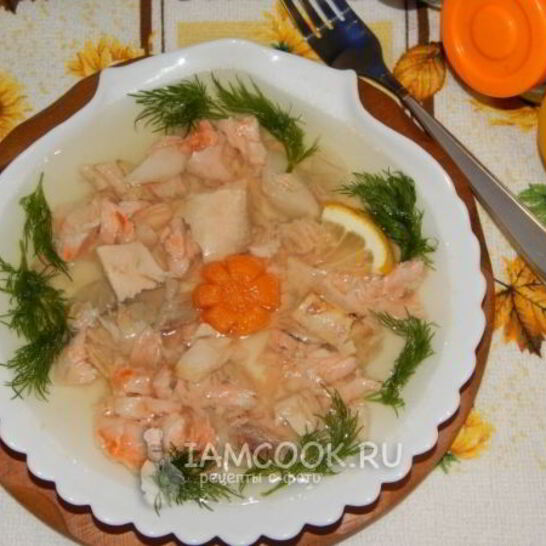 Рецепт заливного из красной рыбы