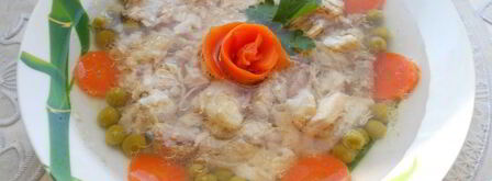 заливное из курицы со свининой в мультиварке. Шаг 7