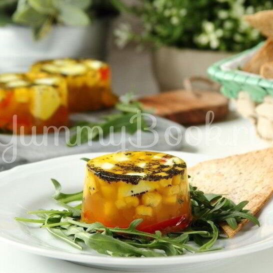 Рецепт заливного из овощей с сыром моцарелла