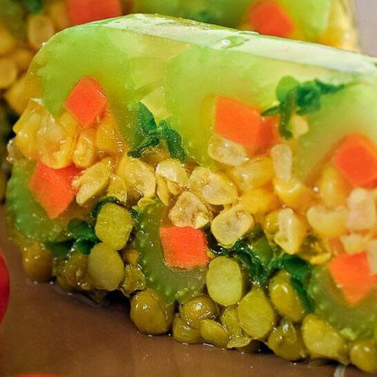 Рецепт заливного из овощей