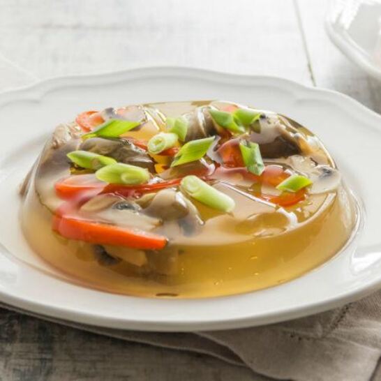 Рецепт заливного из шампиньонов