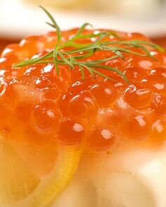 Заливное из сибаса c красной икрой