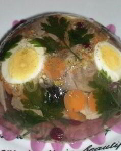 Заливное из языка говяжьего с желатином