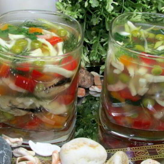 Рецепт заливного морского дна