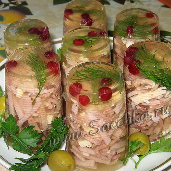 Рецепт заливного в стаканчике