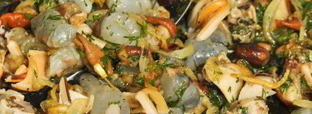 дорадо, фаршированная жюльеном из морепродуктов. Шаг 9