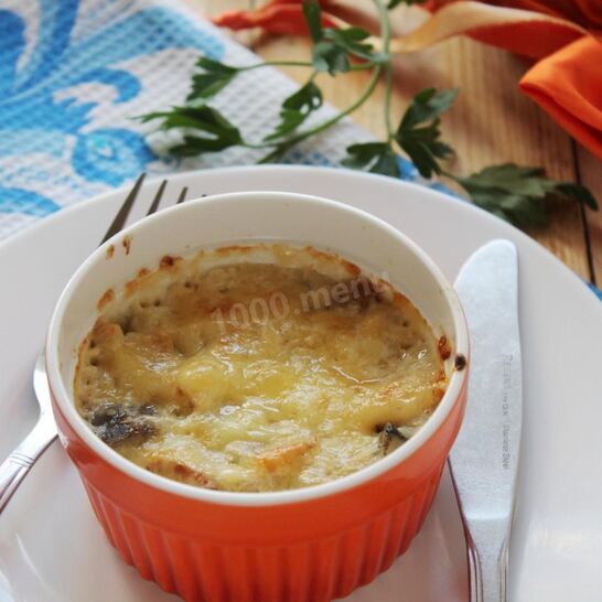 Рецепт жульена с грибами и сливками грибной