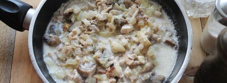 жульен с грибами и сливками грибной. Шаг 4