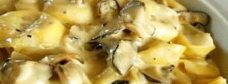 жульен с грибами и ветчиной. Шаг 6