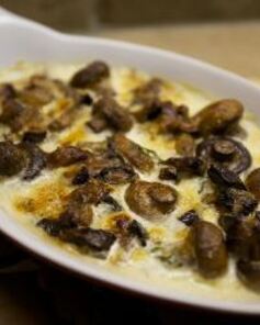 Жюльен из грибов и баклажан