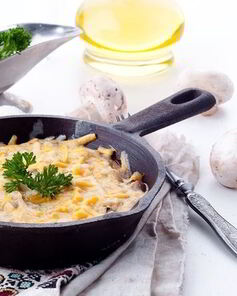 Жюльен с картофелем и курицей